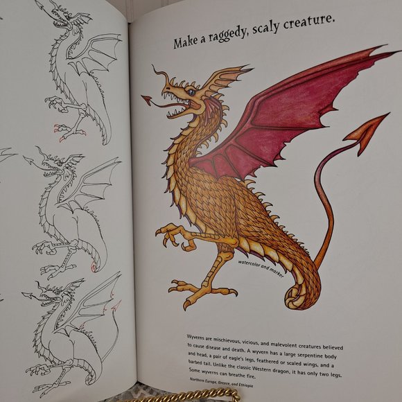 Autographed Dragon Drawing Book & Dragon Quest Fantasy Puzzle Book - Picture 4 of 12